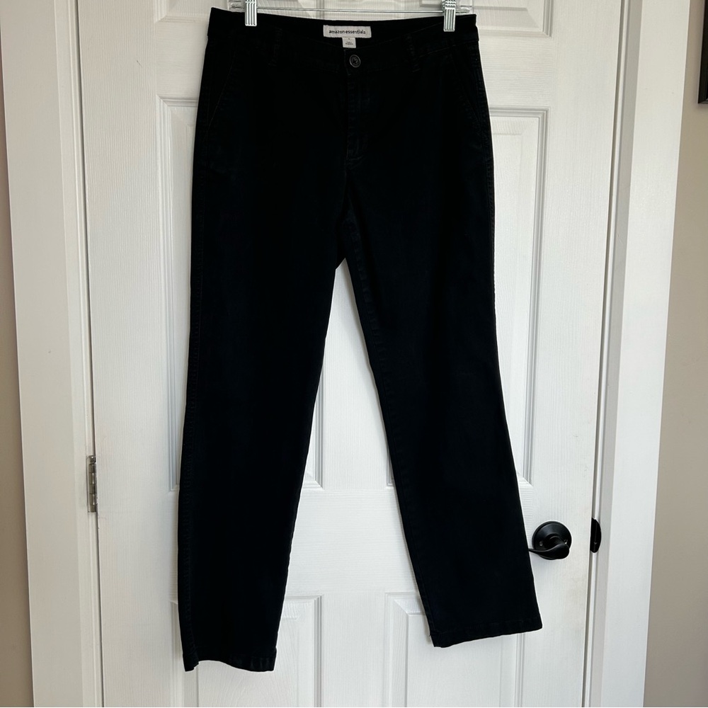 Amazon Essentials Women's Straight Leg Black Jeans